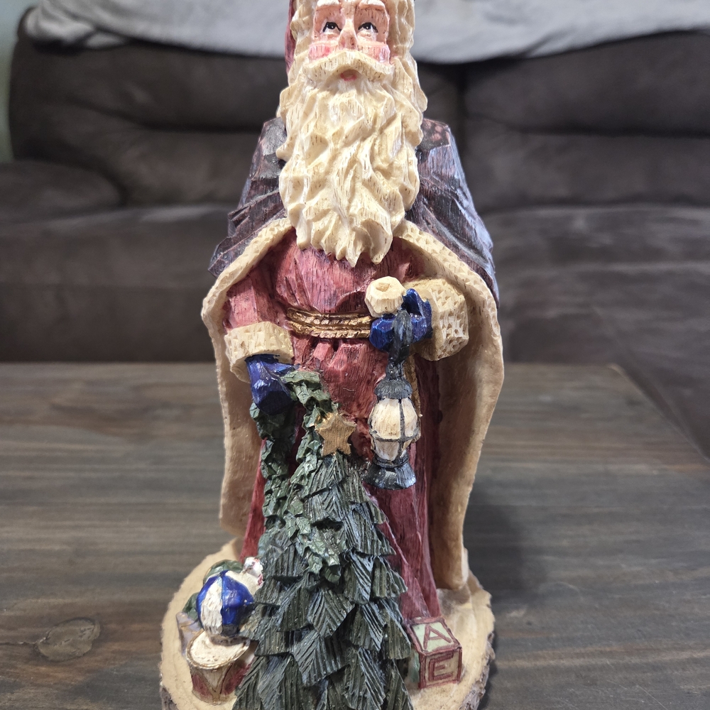 VTG Santa Claus Figurine – 9.5" Folk Art Old World